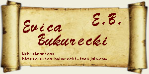 Evica Bukurecki vizit kartica